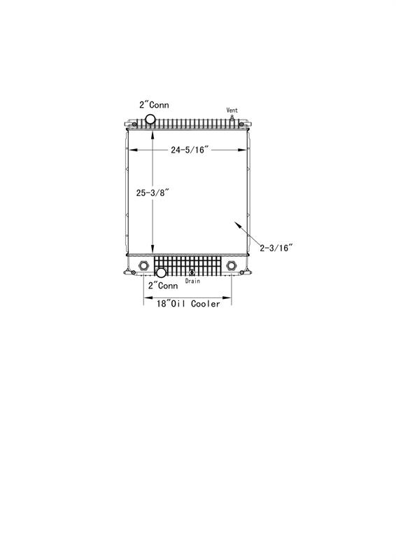 International CF600 Radiator # 603192 Radiators