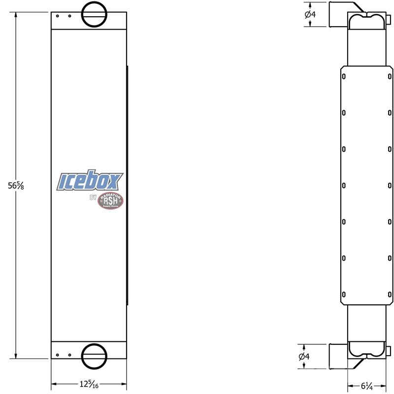 JCI Cone Crusher Charge Air Cooler # 890558 Radiadores