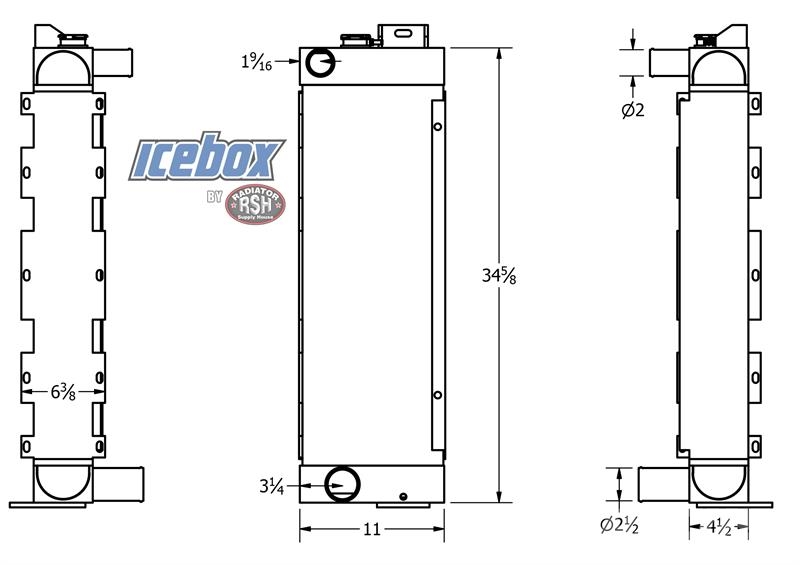 John Deere 550H Radiator # 870202 Radiadores