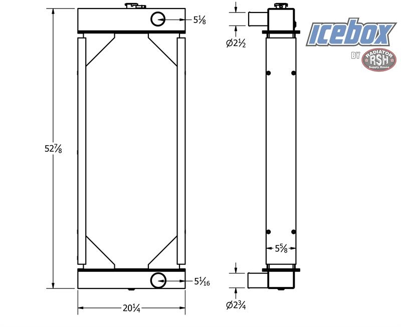 John Deere Cornpicker Radiator # 871199 Radiadores