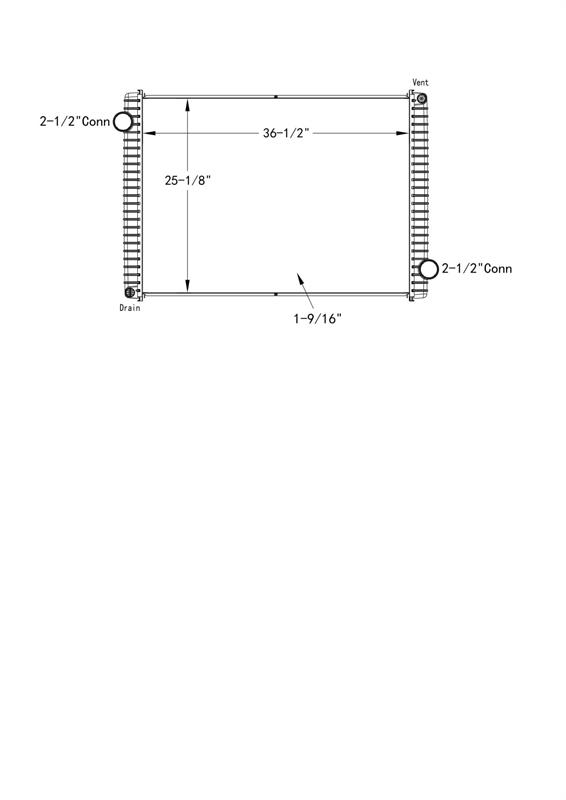 Kenworth T-300, FLD112 , FLD120 & FLD13 Radiator # 604620 Jäähdyttimet
