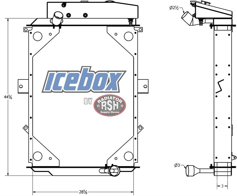 Kenworth T-600, T-800 Radiator # 604203 Radyatörler