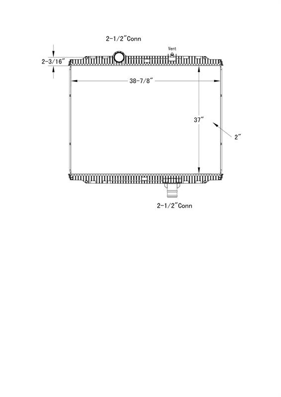 Kenworth T-800,386,587EXHD,T2000 Radiator # 604069 Радіатори