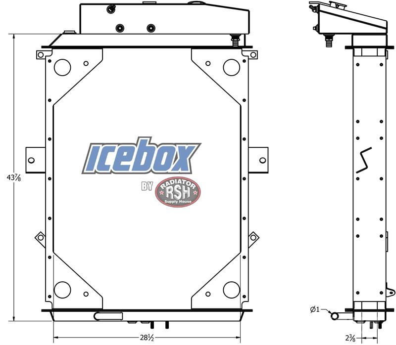 Kenworth T800, T600, W900 Radiator # 604026 Jäähdyttimet