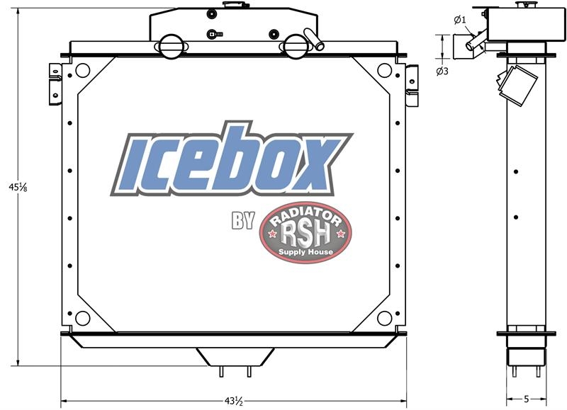 Kenworth W-900 A/B Radiator # 604015 Jäähdyttimet