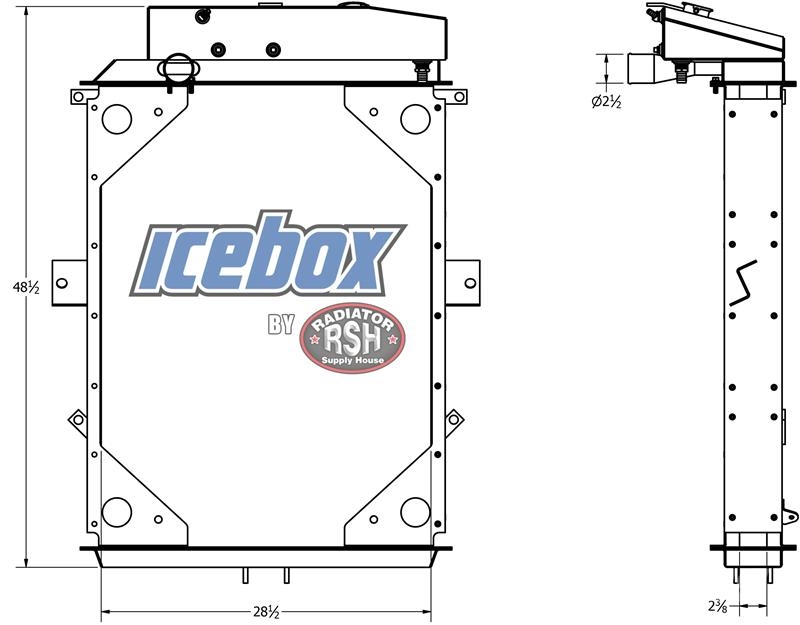 Kenworth W900L Radiator # 604038 Jäähdyttimet