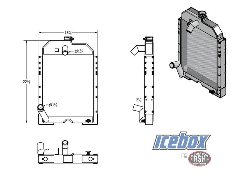 Massey Ferguson TO35, 202, TE20, TEA20, TO20, Radiator # 960038 Radiatoare