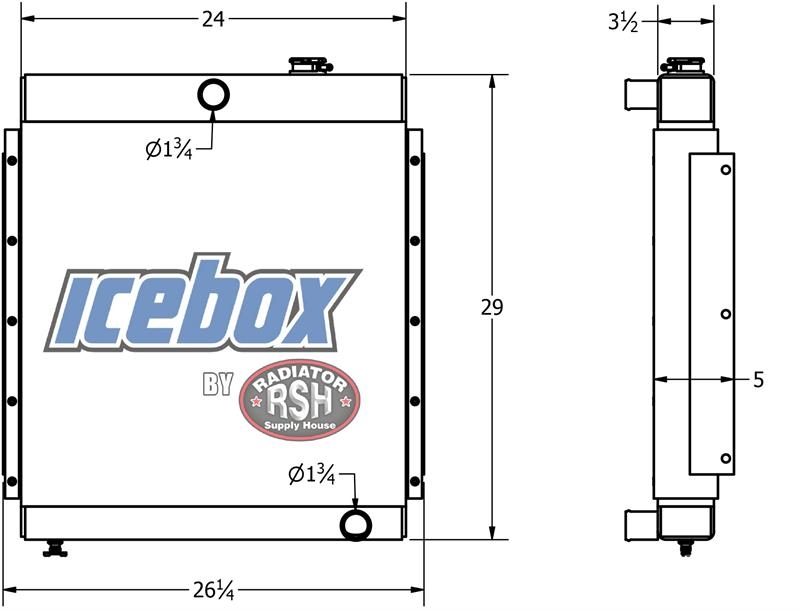 New Holland 1049 Radiator # 910060 مشعات