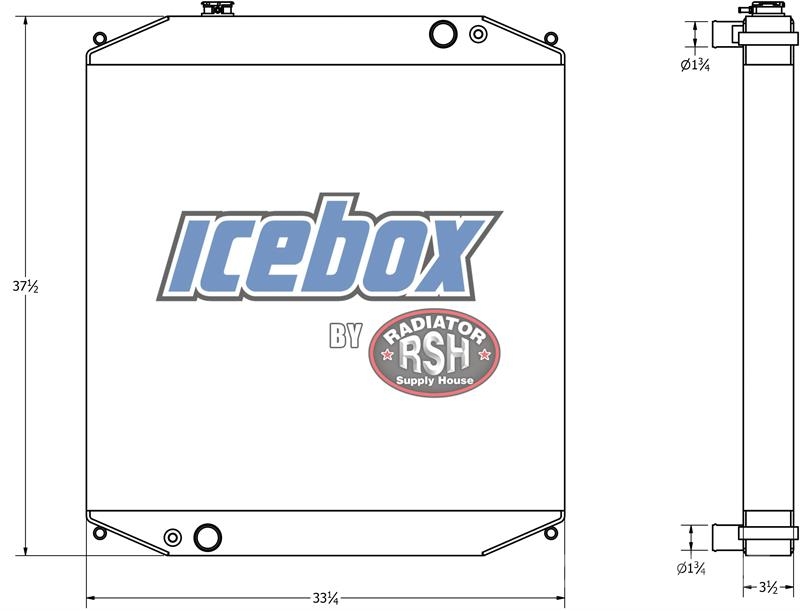 New Holland H8080 Radiator # 910025 Radiadores
