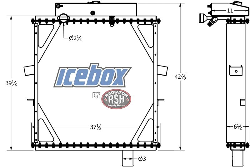 Peterbilt Radiator # 606026 Radiadores