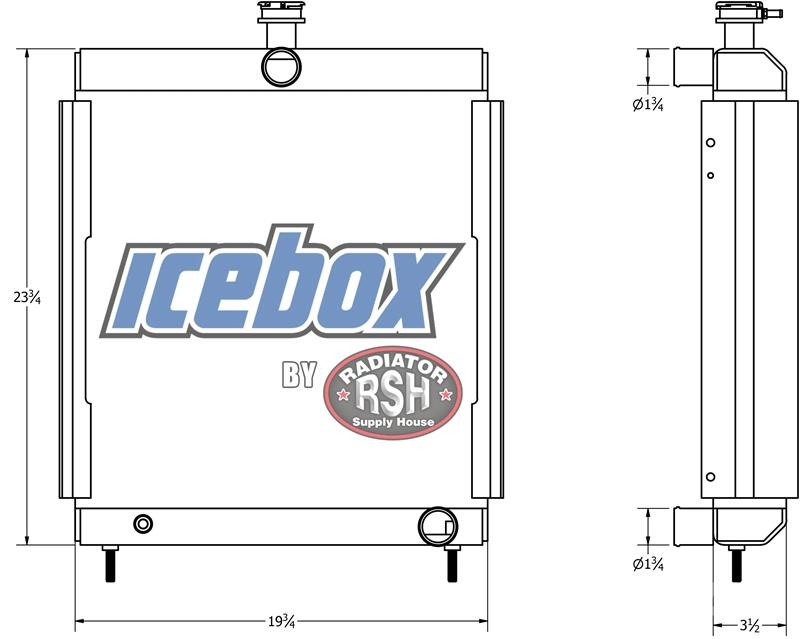 Vermeer Ford 1250 Radiator # 950080 Radiadores