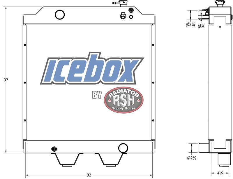 Versatile 280 Tractor Radiator # 820219 Radiatoare