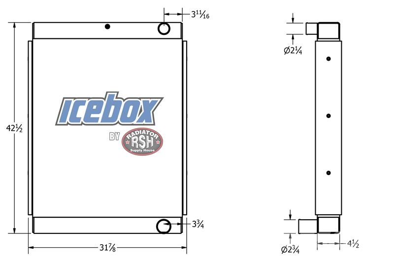 Versatile 835V,855V,875V,895V,945V,955V, Radiator # 820098 Radiatorer
