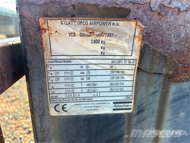 125 kVA Skid-Mounted Generator Set Diesel Generators