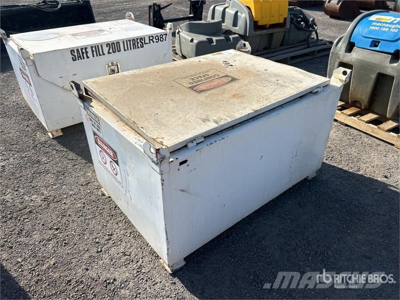  200 L Skid Mounted Steel Diesel Fuel Tank صهاريج الوقود والصهاريج الإضافية