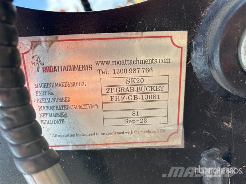 270 mm Q/C Excavator Grapple (Unused) Grapples