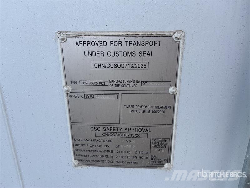 40 ft High Cube Multi-Door Storage Container 贮藏箱
