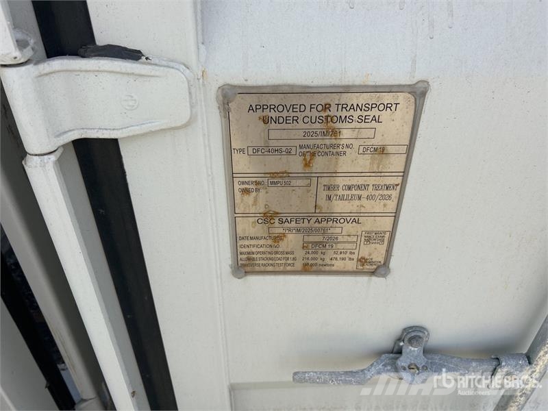 40 ft High Cube Multi-Door Storage Container (Unus 貯蔵