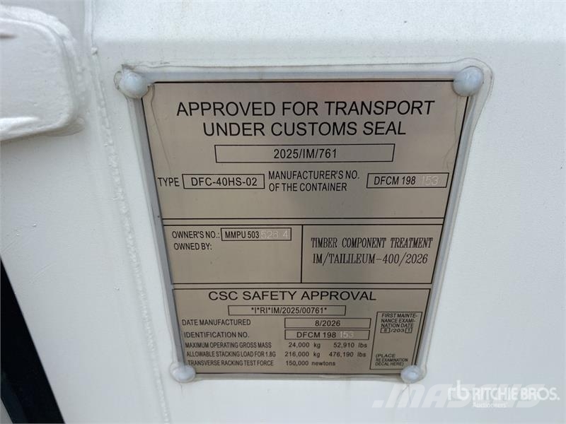 40 ft High Cube Multi-Door Storage Container (Unus Storage containers