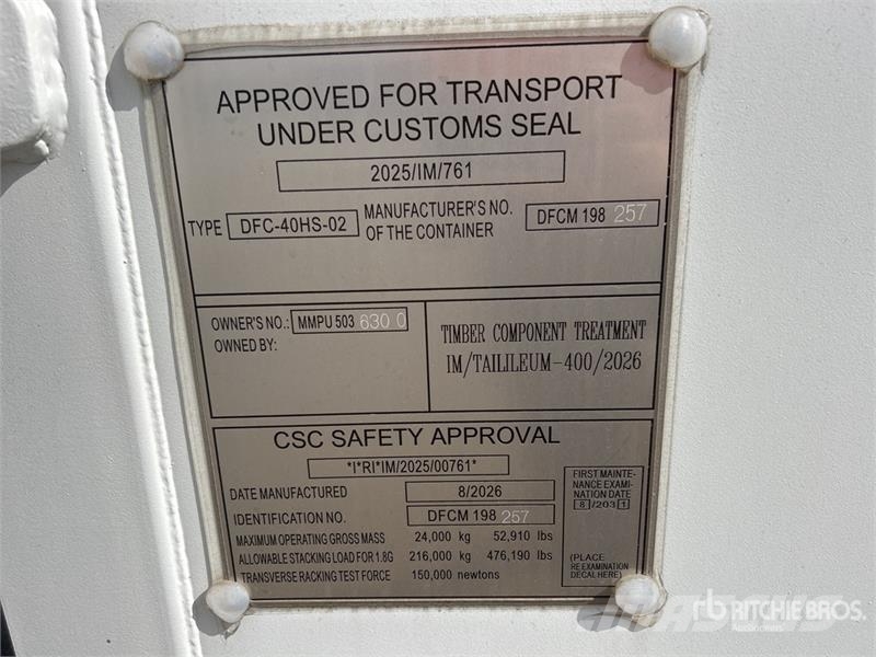 40 Ft One-Way High Cube Storage Container (Unused) Storage containers