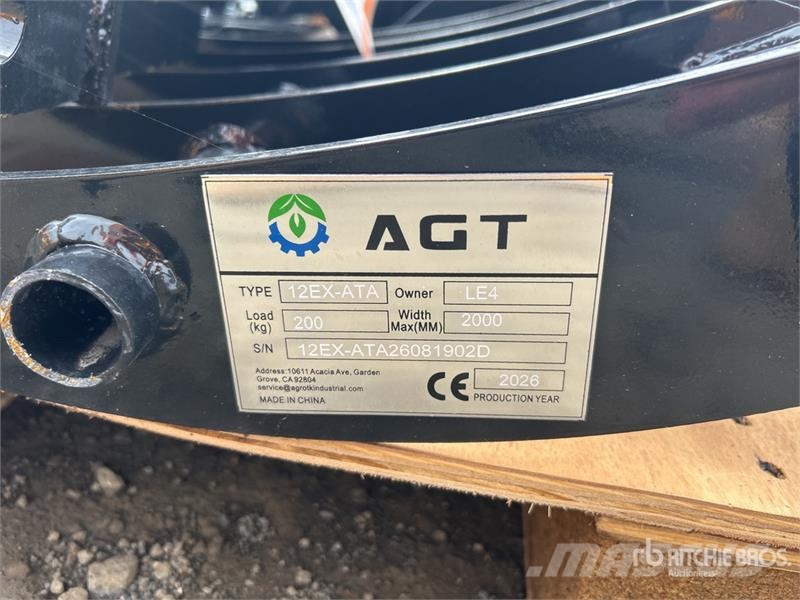 AGT 12EX-ATA Q/C Quantity of (9) Mini Excavator Attach Other components