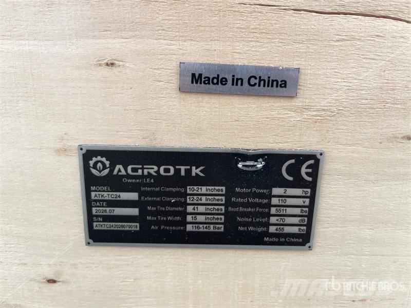 AGT ATK-TC24 Automatic Tire Changer (Unused) Other
