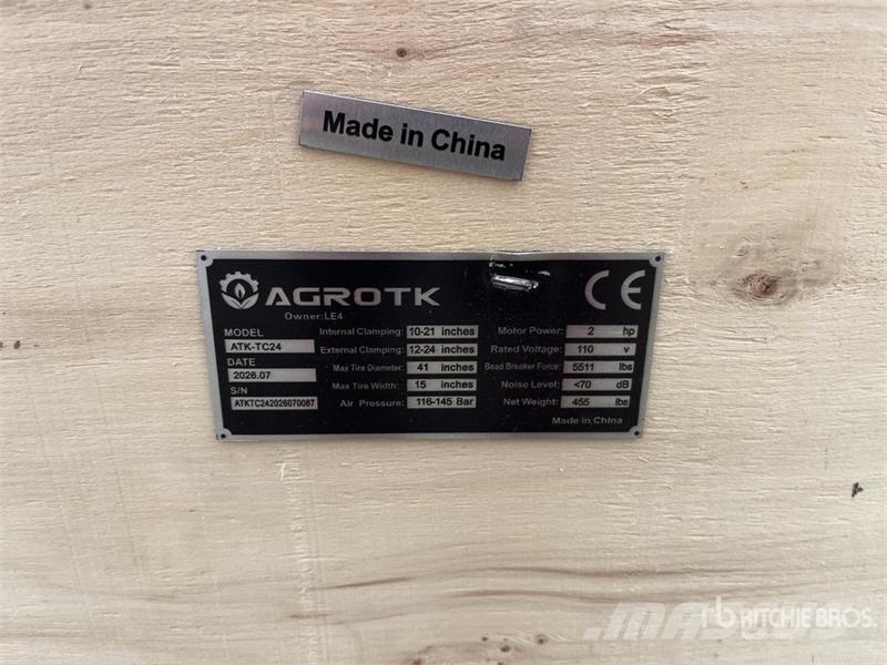 AGT ATK-TC24 Automatic Tire Changer (Unused) Other