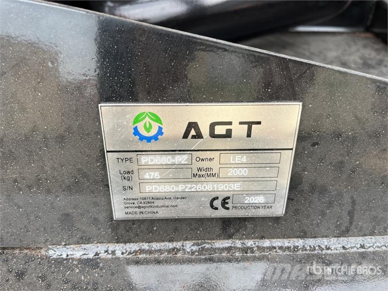 AGT PD680-PZ Hydraulic Skid Steer Post Driver (Unused) Fencing equipment