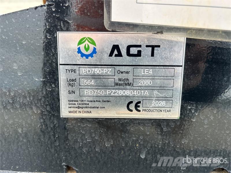 AGT PD750-PZ Skid Steer Post Pounder (Unused) مكونات أخرى
