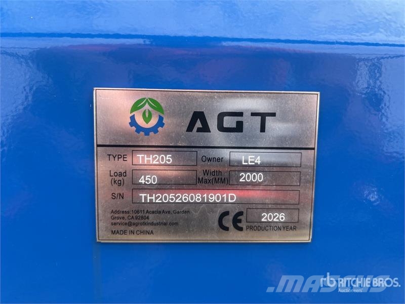 AGT TH205 2000 mm 2-Point Rotary Tiller (Unused) 动力旋转耙