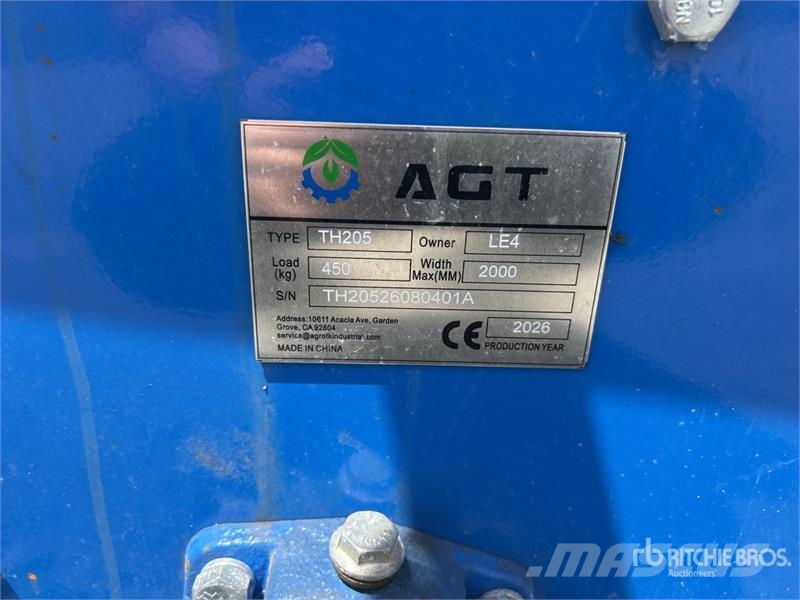 AGT TH205 80 in 3-Point Rotary Tiller (Unused) الكاسحات وقلابات التربة ذات المحركات