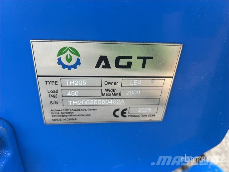 AGT TH205 80 in 3-Point Rotary Tiller (Unused) الكاسحات وقلابات التربة ذات المحركات