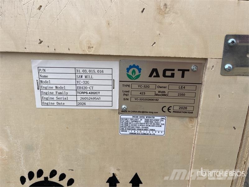 AGT YC32-G Portable Sawmill (Unused) Máquina de sierra