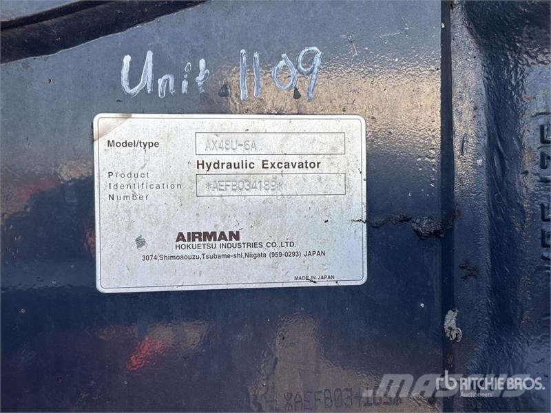 Airman AX48UG-6A Mini Excavator Mini excavators < 7t (Mini diggers)