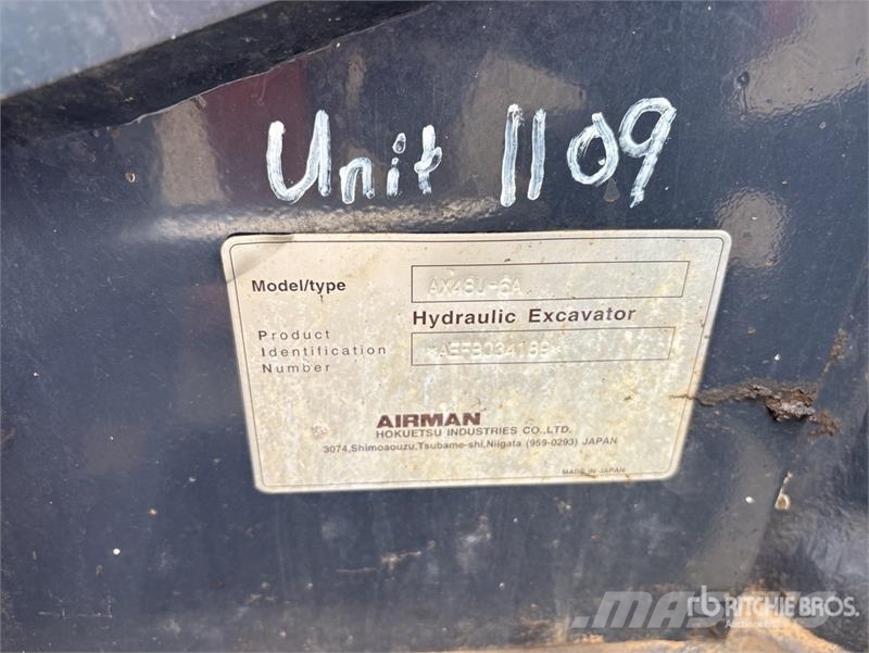 Airman AX48UG-6A Mini Excavator Mini excavators < 7t (Mini diggers)