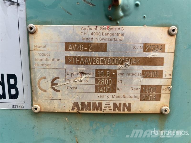 Ammann AV26-2 Double Drum Roller Tandemwalzen
