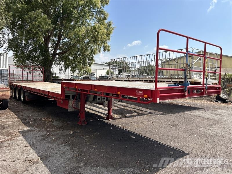  Anda Trailers Tri/A 13.4 m - 21.5 m Extendable Ste مقطوروات مسطحة/مفصلية الجوانب