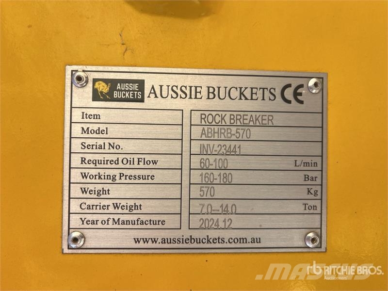  Aussie Buckets ABHRB-570 Q/C Hydraulic Breaker مطارق / كسارات