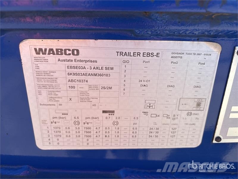  Austate 12.2 m Tri/A Container Trailer مقطورات حاويات