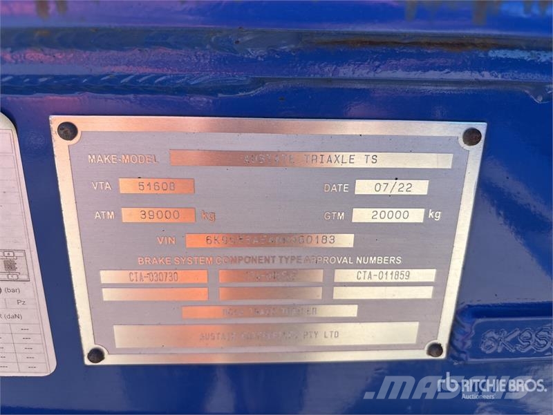  Austate 12.2 m Tri/A Container Trailer مقطورات حاويات