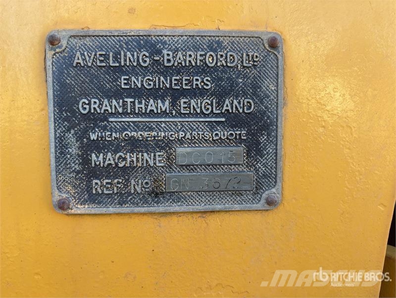 Aveling Barford DC015 3 Wheel Roller Gradbeništvo - drugo