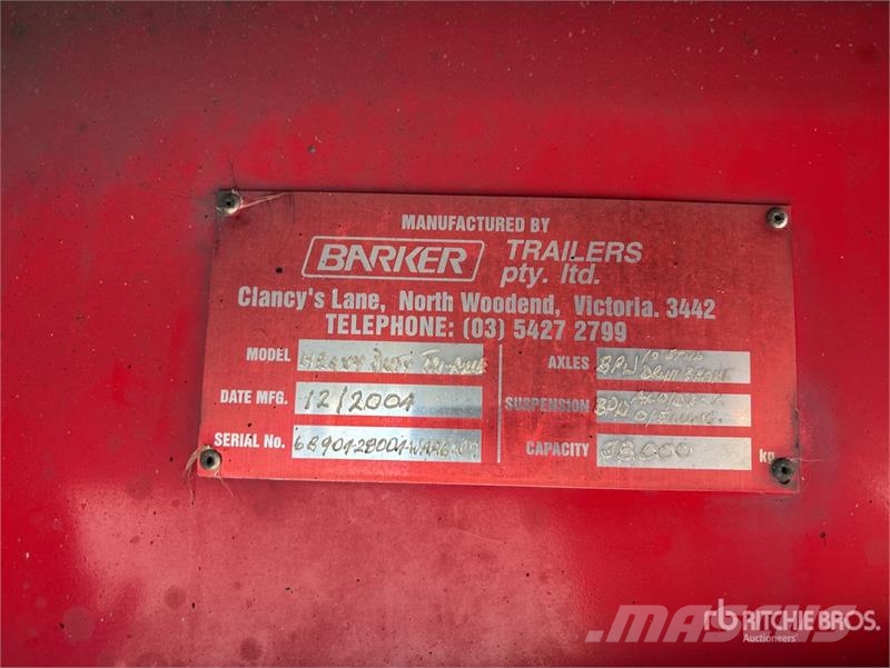 Barker 13.4 m Tri/A Curtain Side Trailer Curtainsider trailers