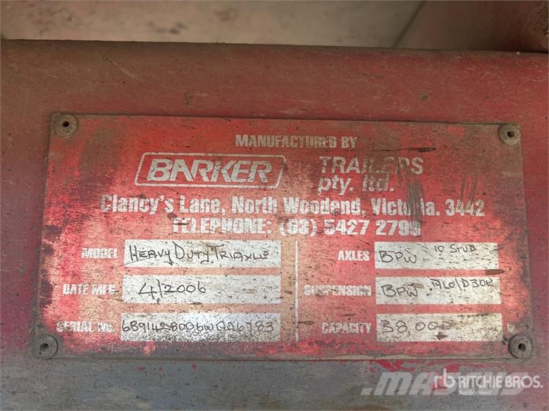 Barker 14 m Tri/A Moving Floor Trailer Walking floor semitrailers