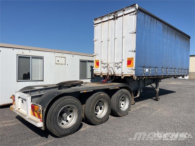  Barker 7.3 m Tri/A B-Double Lead Rollback Curtain  Curtainsider trailers