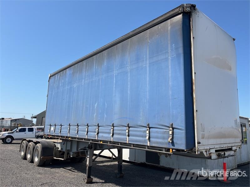  Barker 7.3 m Tri/A B-Double Lead Rollback Curtain  Curtainsider trailers