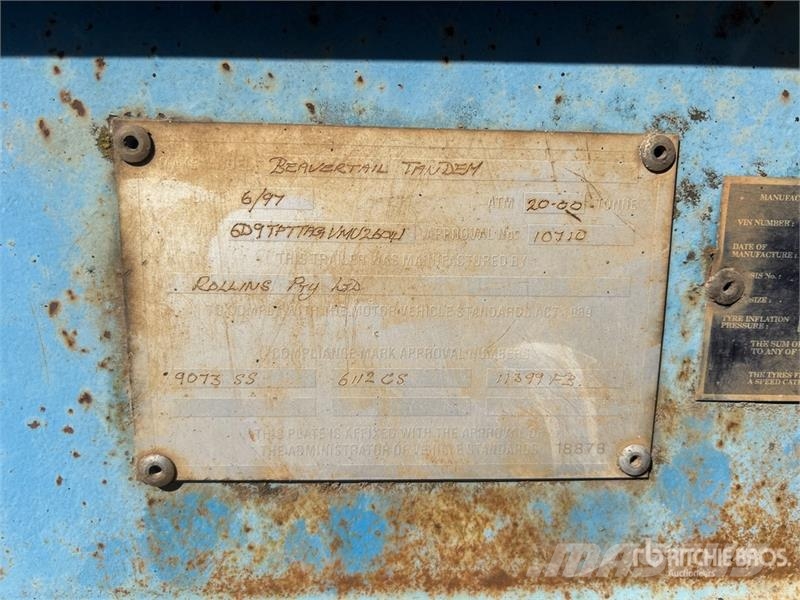 Beavertail 7.6 m Bogie/A Equipment Trailer Prívesy na prepravu automobilov