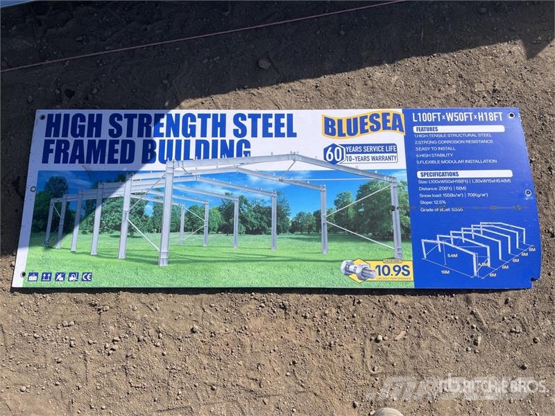 BLUESEA 15 m x 30 m Frame Only Storage Building Acélszerkezetes épületek