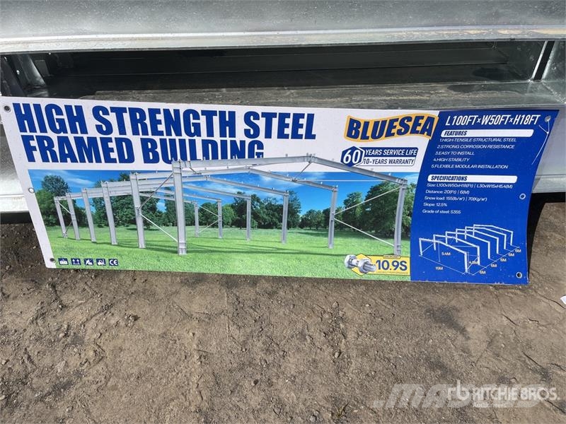 BLUESEA 15 m x 30 m Storage Building Acélszerkezetes épületek