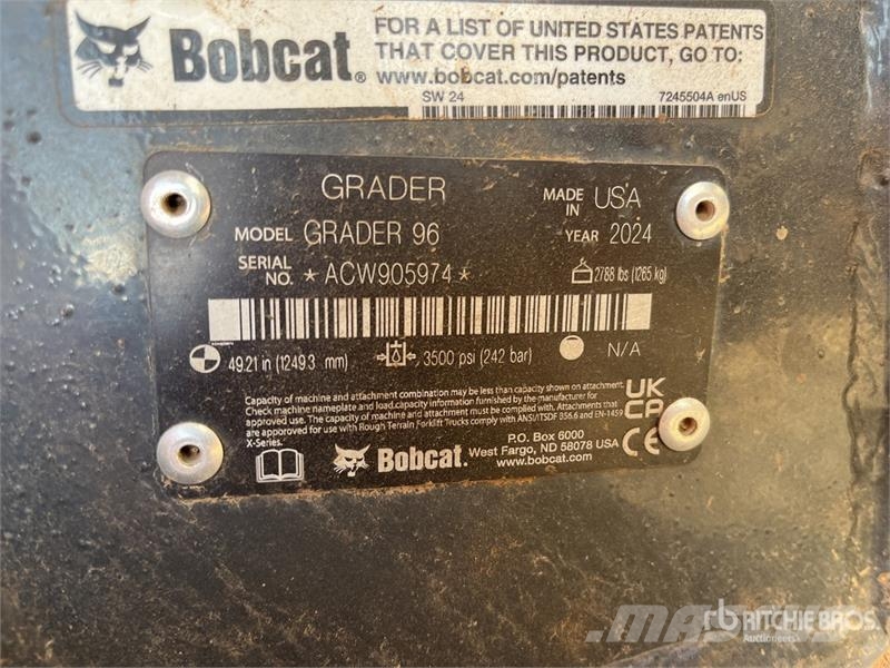Bobcat 96 2440 mm Skid Steer Grader - Fits Bobcat T770 Andet tilbehør