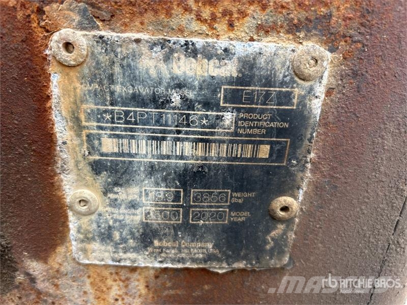 Bobcat E17Z Tracked Excavator (Inoperable) Crawler excavators